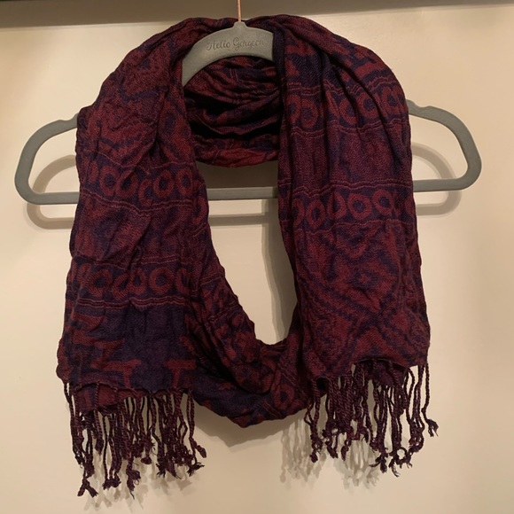 Accessories - Scarf maroon and navy